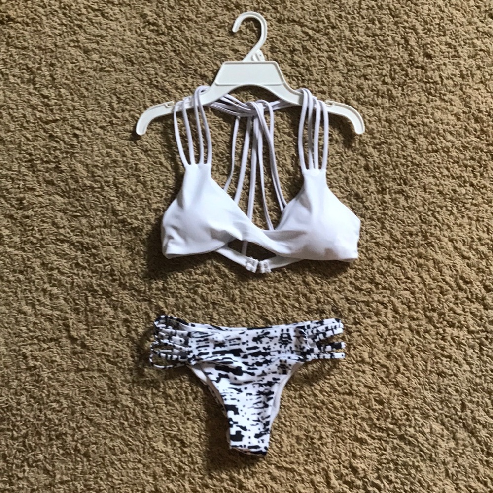 Black and white SHEIN Bikini.